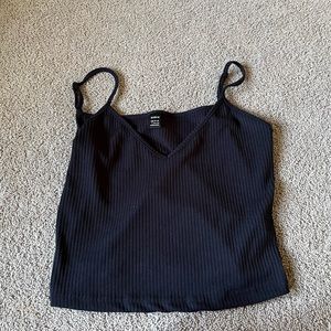 Navy blue Shein crop top tank top